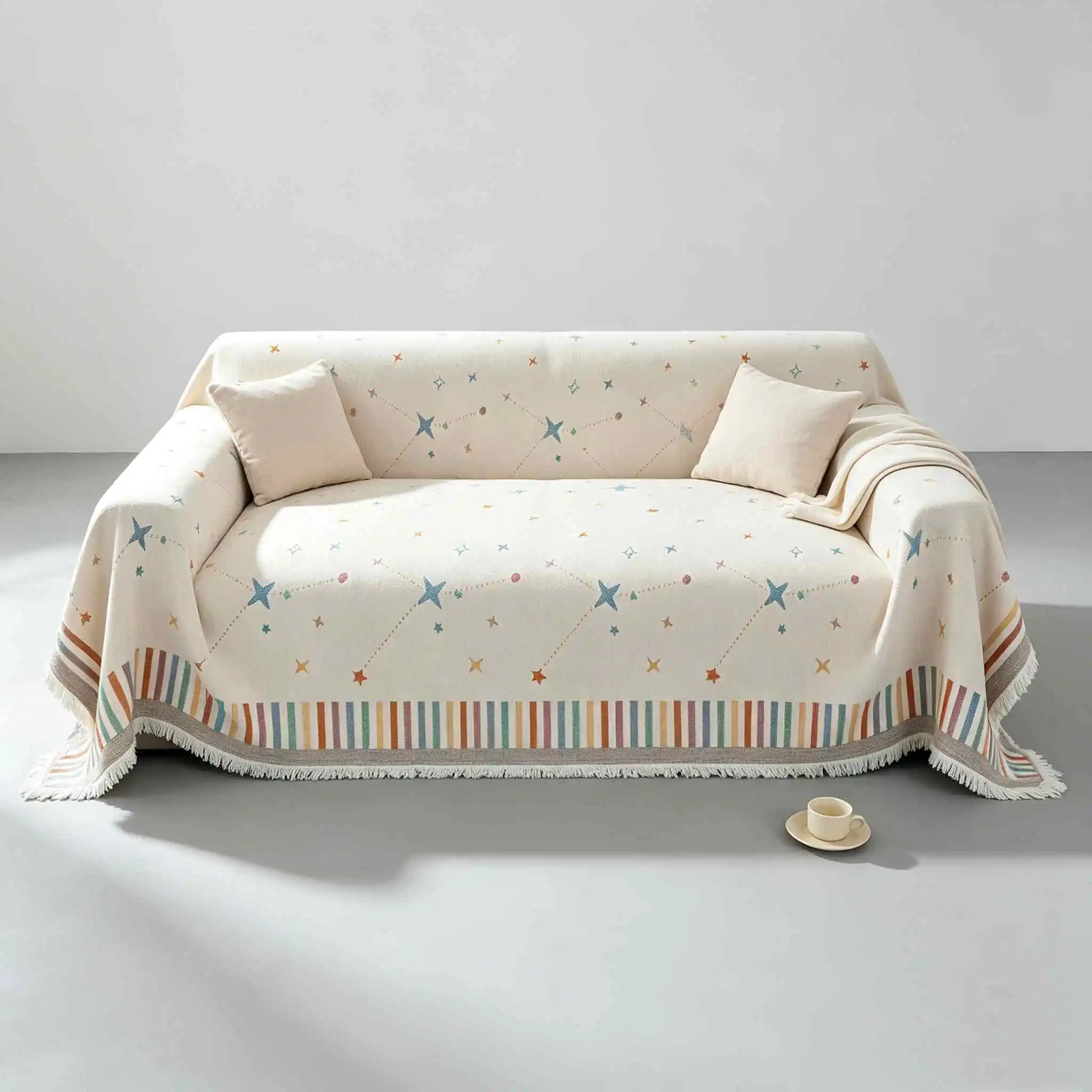 Retro French Style Light Luxury Sofa Cover Universal Non-Slip All-Season Fabric High-Quality Sofa Slipcover Anti-Cat