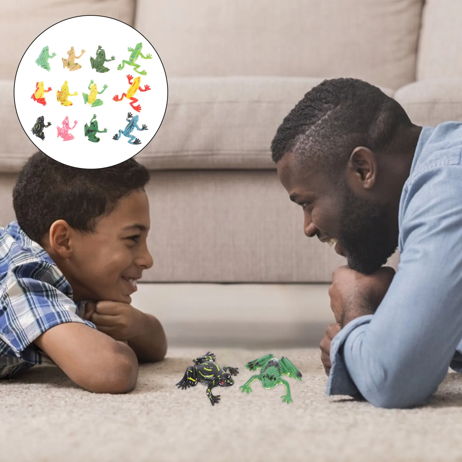 

12Pcs Small Plastic Frogs Simulation Figures Kids Party Favors Birthday Christmas Easter Decor Cognitive Learning