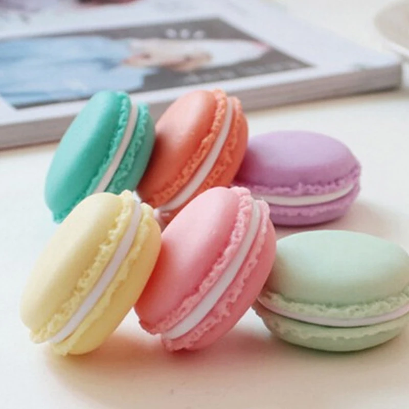 Portable Circle Cute Fashion Mini Macaroon Cookie Design Candy Color Storage Box Jewelry Box Mini Chocolate Snacks Box