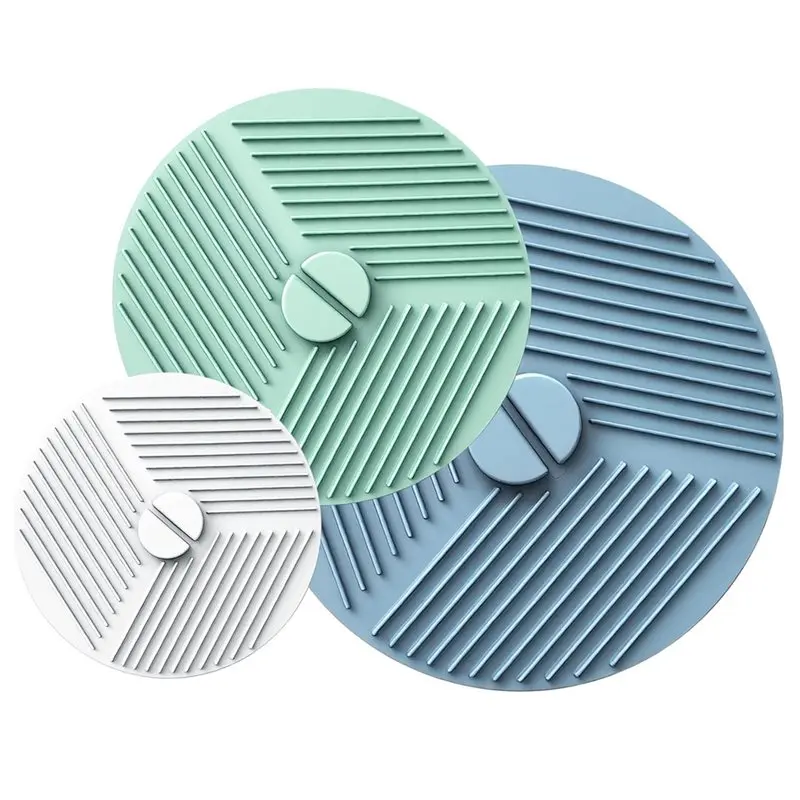 3 Pack Silicone Lids 6/8/10 Inch, Microwave Splatter Cover Food Storage, Multi-Use Pot Holders Trivet Mats