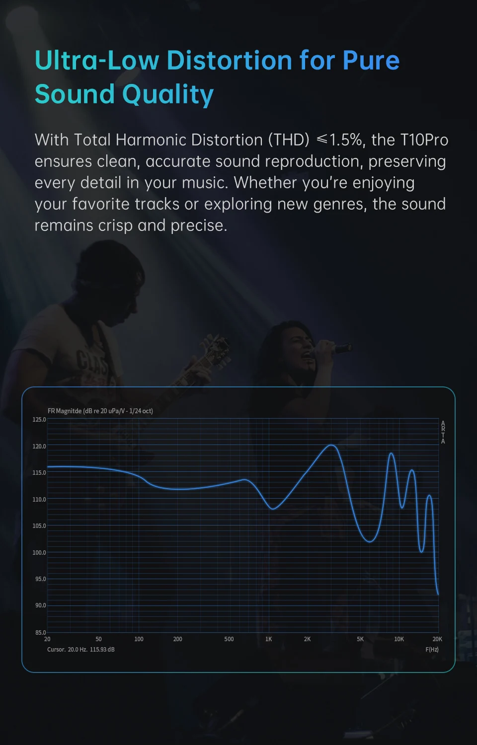 ARTTI T10 PRO Neuer 14,2 mm Planar-Treiber, strukturierter Bass, In-Ear-HiFi-Kopfhörer, kabelgebunden, IEMs-Monitore, 0,78 mm, 2-poliger 2-in-1-Stecker – Detail 5
