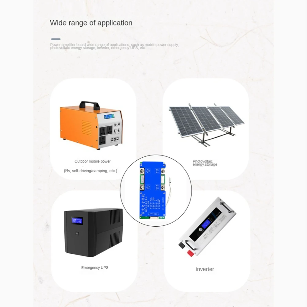 A003 8S 24V 100A LiFePO4 Battery Protection Board Same Port with Equalization Temperature Control Battery Board for UPS