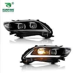 Pair Of Car Headlight Assembly For TOYOTA COROLLA 2011- Tuning Headlight Lamp Parts Daytime Running Light Bi Xenon project lens