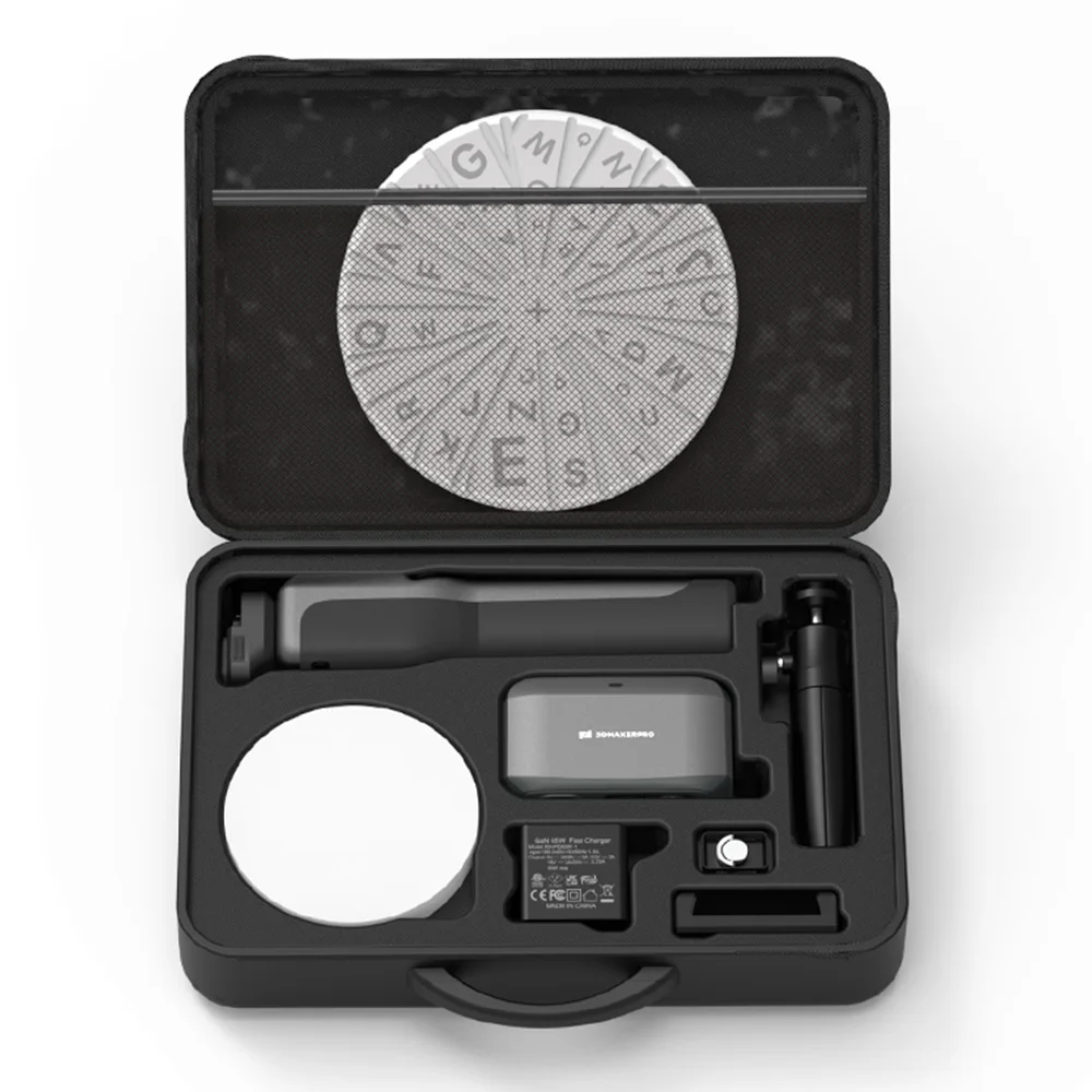 3DMakerpro Moose Lite 3D Scanner, NIR Light Source, 0.05mm Accuracy, 0.10mm Resolution, 24-bit Color Camera, 10fps Frame Rate, Anti-Shake Lenses, Compatible with Windows/MacOS - Luxury Version