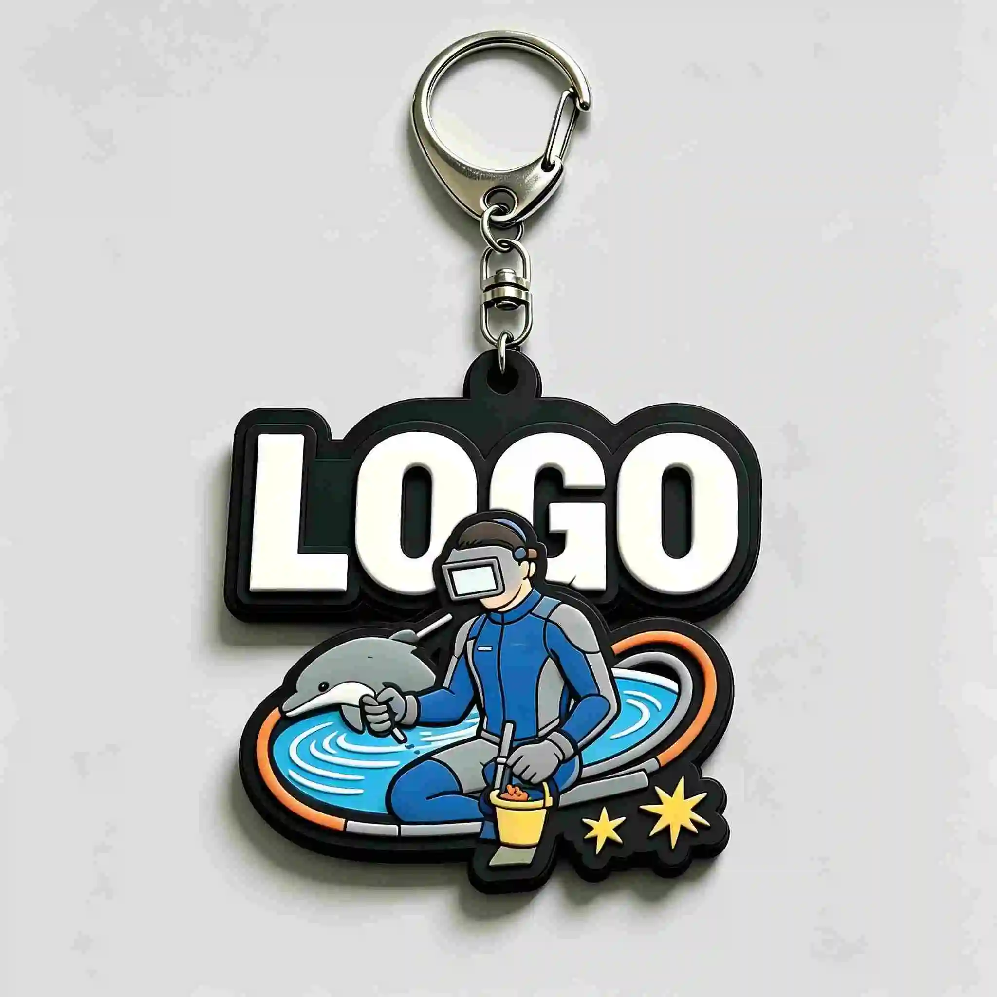 Factory Gift Custom Logo Silicone 2D 3D Pvc Keychains Personalized Key Chain Soft Rubber Gift for Couples