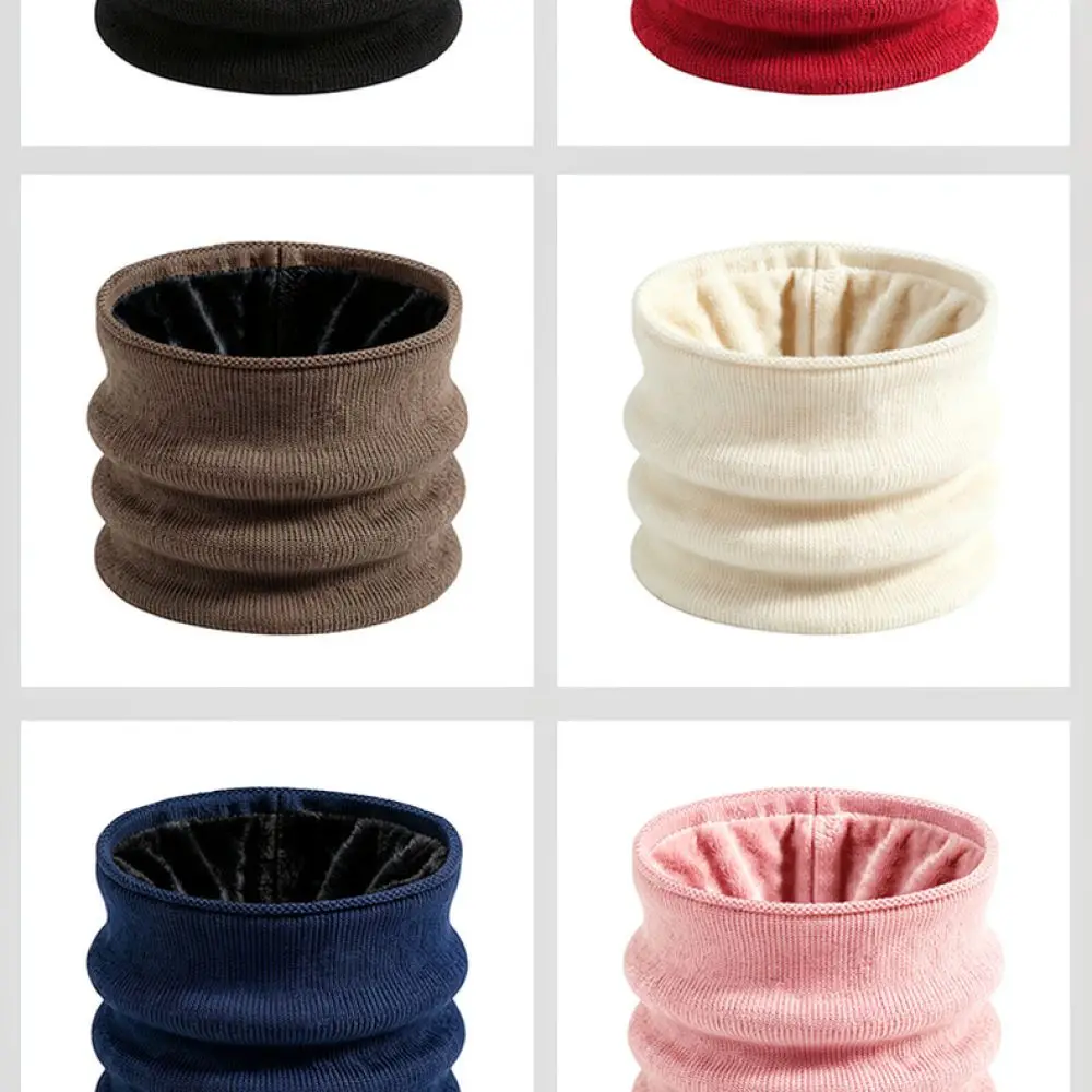 Winter Thermal Neck Gaiter For For Nangaer Knitted Snood Scarf Unisex Double Layer Thick Soft Elastic Wrap For Outdoor Sports
