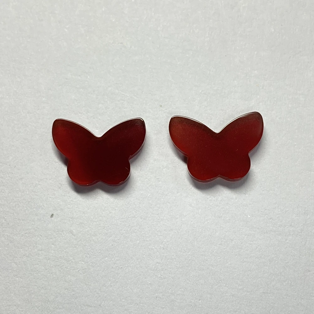 

10 Pieces 9.5x13.3x2mm Red Agate Stone Butterfly Gemstone Price Per Bag