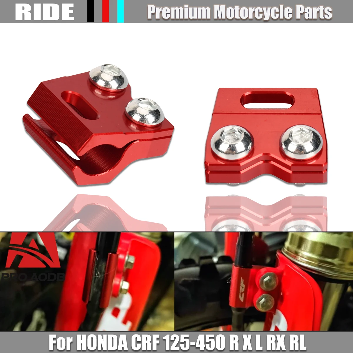 

Motorcycle Clamping Lines Front Brake Hose Clamp Holder For HONDA CRF R X CR125R CR250R CRF150R CRF250R CRF250X CRF450R CRF250RX