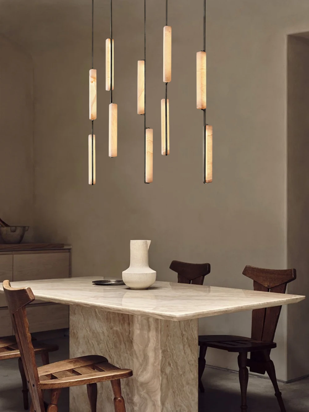 Dimmable LED American Marble Stick Hanging Lamps Pendant