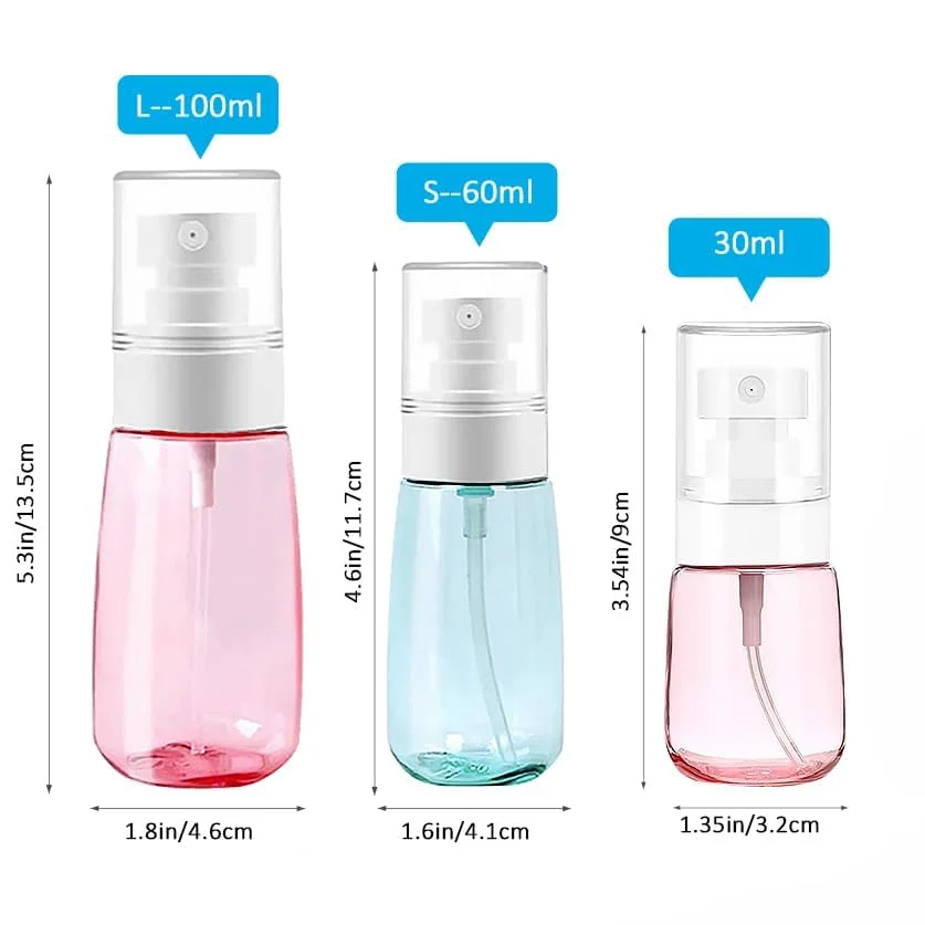 1pc 30/60/100ML Travel Spray Bottle Fine Mist Toner Skin Care Portable Clear Sample Spray Bottle