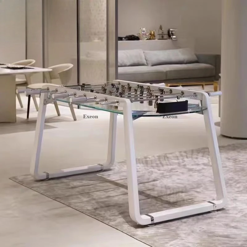High-end Light Luxury Glass Football Table Indoor Home Entertainment Retractable Design Standard Football Table