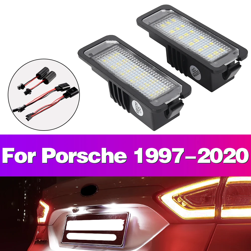 

LED Car License Plate Light Bulbs External Lamp Accessories For Porsche Cayenne 958 92A Macan 95B Boxster 981 987 718 982 Cayman