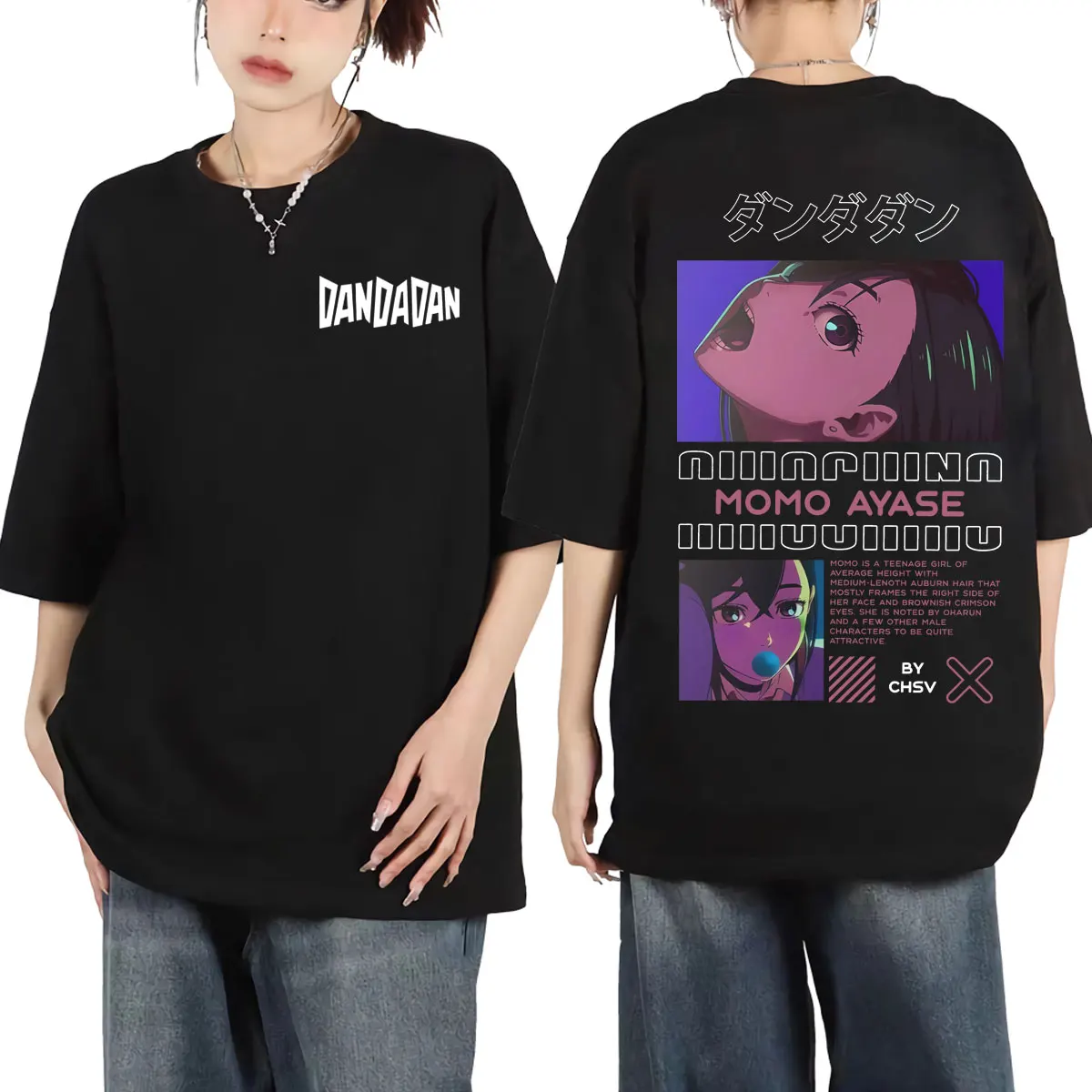 

Anime Dandadan Momo Ayase Graphic T Shirts Harajuku Japanese Style T-shirts Men's Women's Fashion Vintage Short Sleeve T-shirt