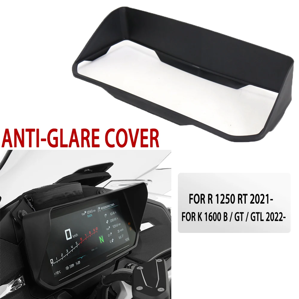 

Black Instrument Sun Shade Visor Anti-Glare Cover TFT For BMW R1250RT K 1600 GTL GT B K1600B K1600GT 2021 2022 -