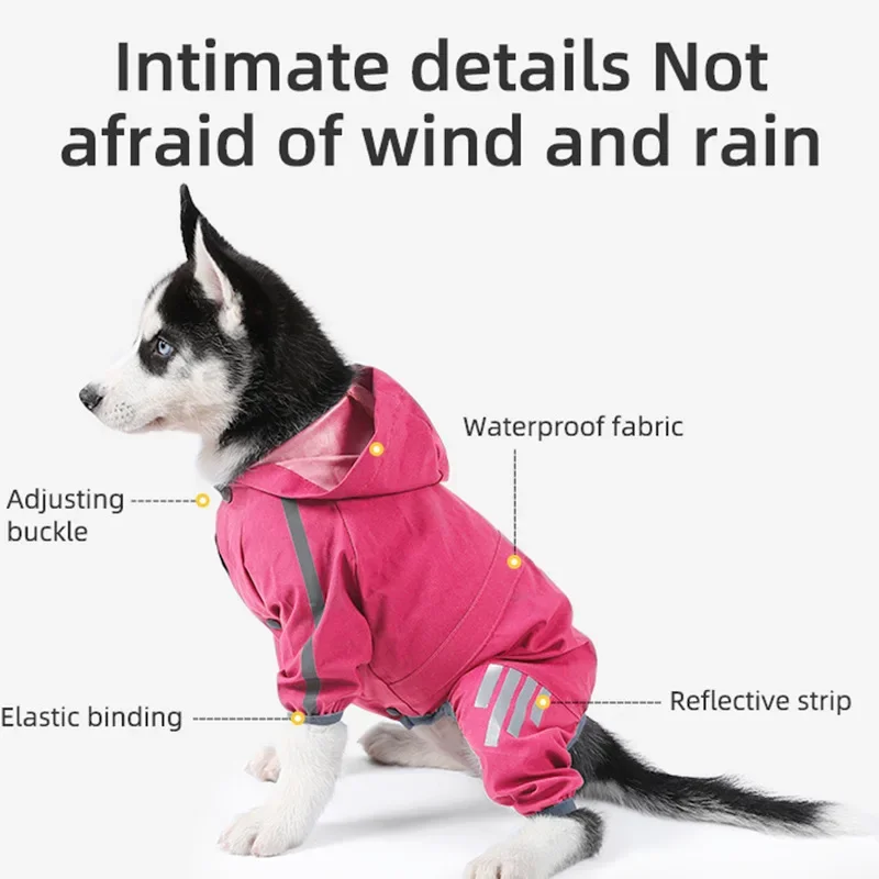 Dog Raincoat 1PC Cat Windproof Water All-Inclusive Hooded Rain Poncho Outdoor Poncho Multi-size Pet Supplies