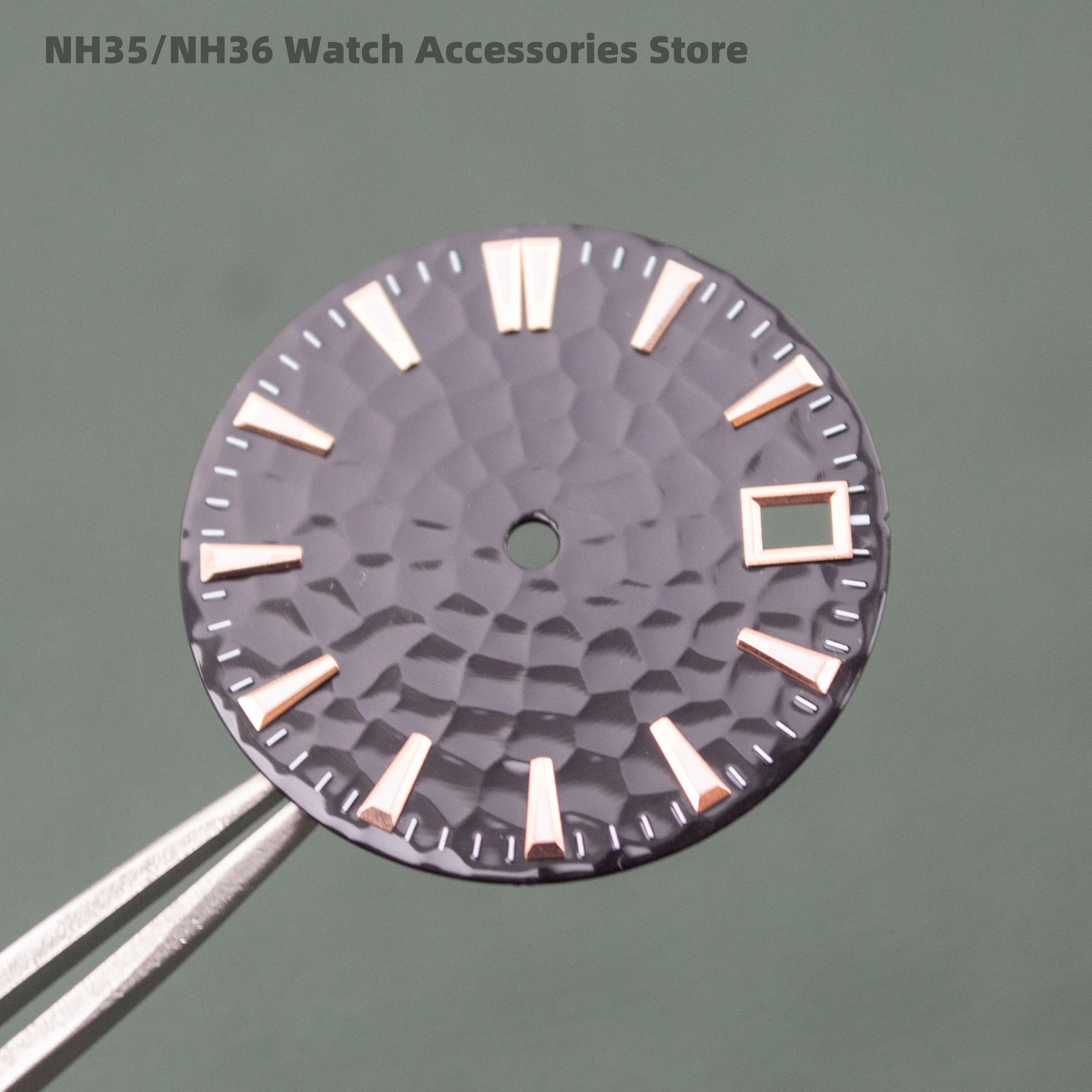 NH35 الطلب 28.5 مللي متر الأخضر مضيئة ساعة الطلب لتقوم بها بنفسك ساعة أجزاء ل NH35 الميكانيكية ساعة يد تعمل بالحركة وجوه اكسسوارات أجزاء