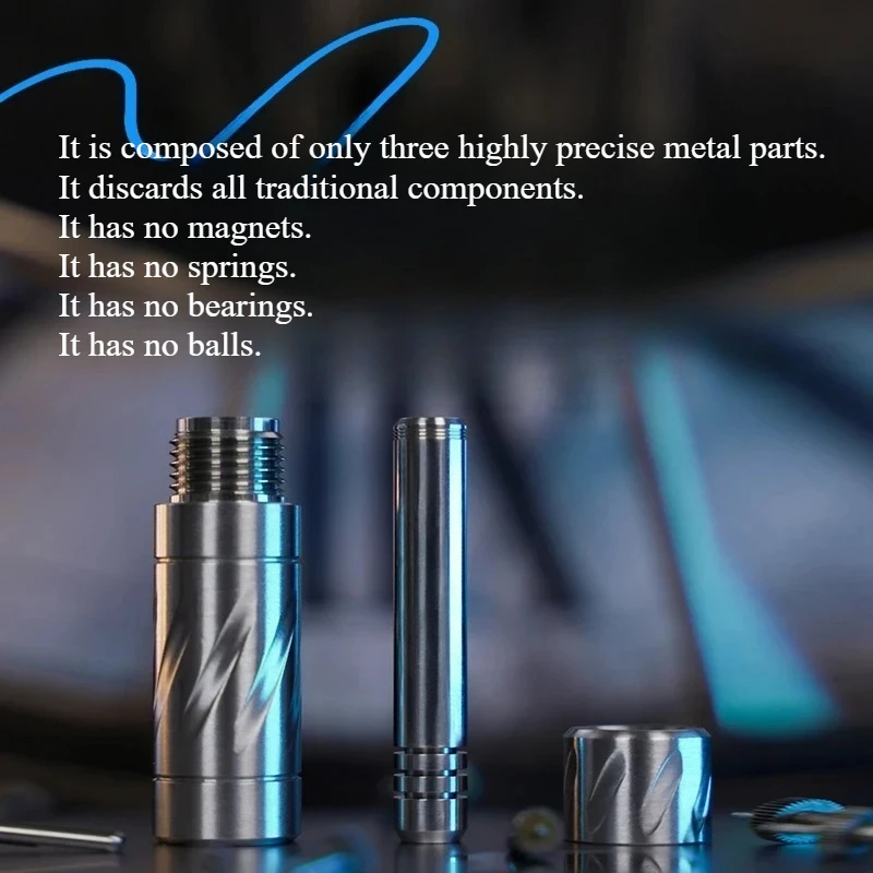 EDC Zero Point High Precision Stainless Steel Pneumatic Click Fidget Spinner Decompression Mute Fingertip Gyro Toy