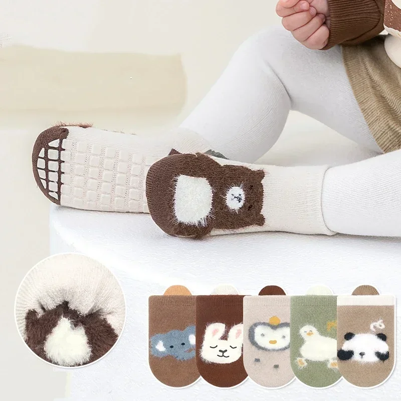 Thicken Baby Kids Thermal Socks Autumn Winter Trampoline Socks Warm Toddler Boy Girls Floor Socks Children Clothing Accessories