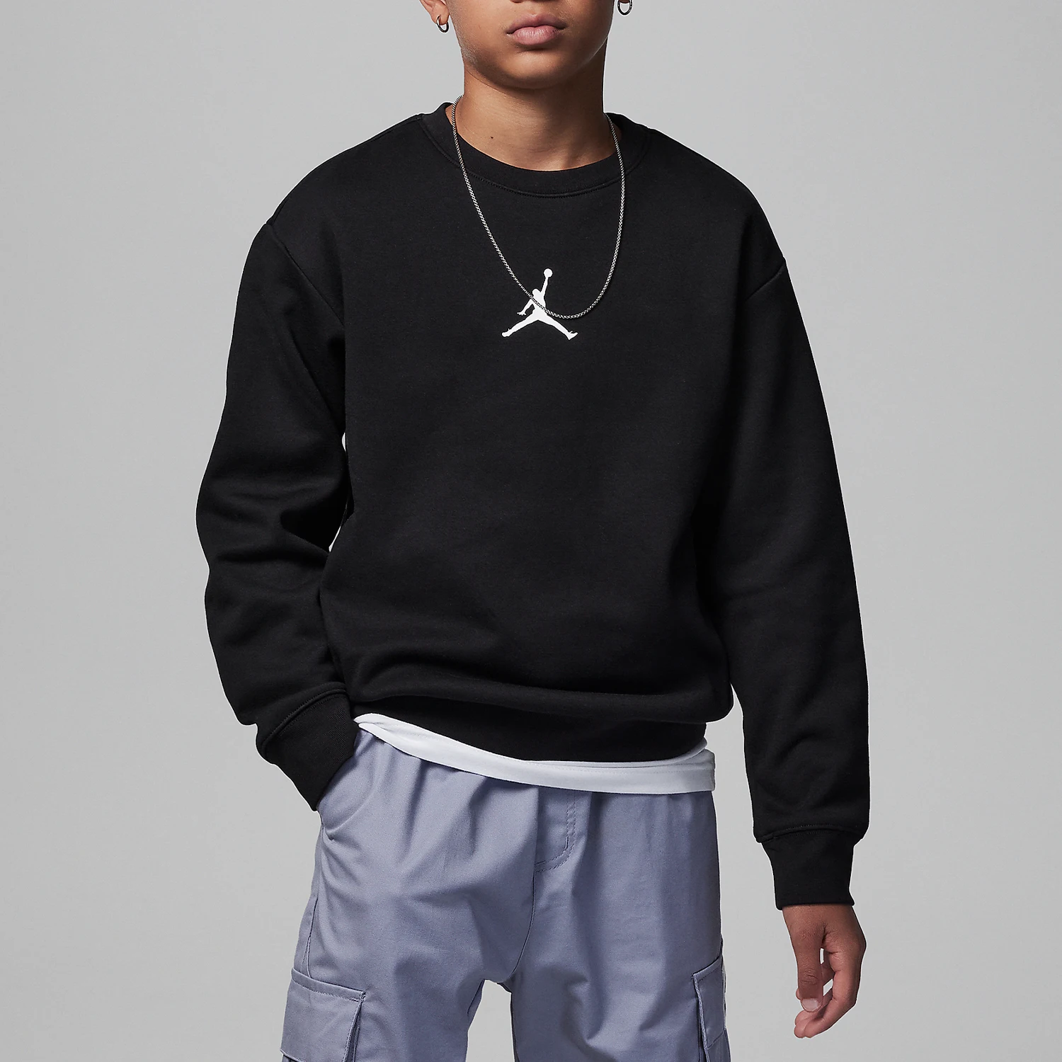 

Оригинальная детская повседневная спортивная толстовка Nike Air Jordan с круглым вырезом HF0108-010