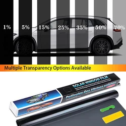 Película de tinte de privacidad para ventana de coche, vinilo automático Anti aspecto, láminas de vidrio oscuro, pegatina Solar UV, películas protectoras, accesorios de verano, 50cm x 3/6m