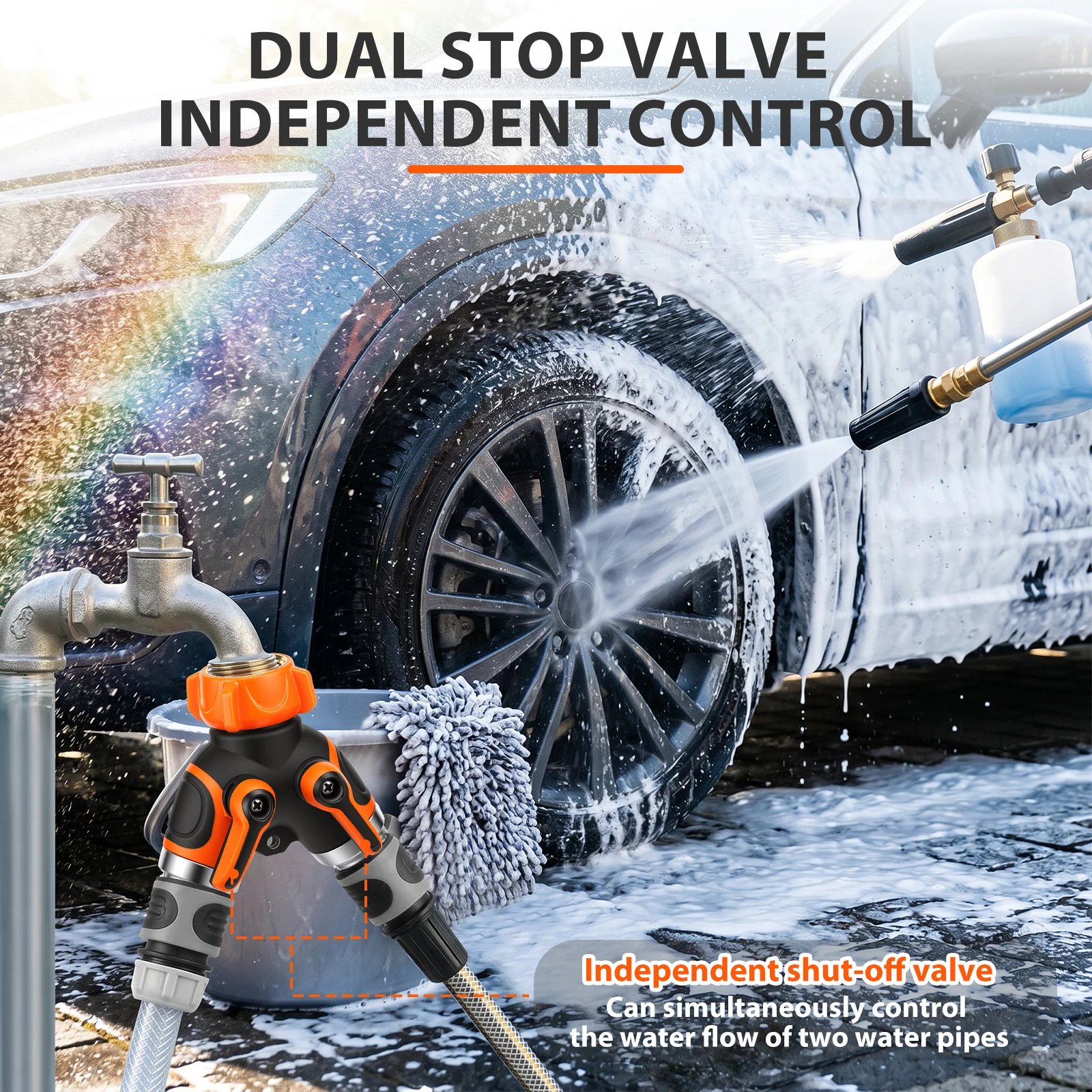 Raccordo a Y per Tubo da Giard - Smart Garden Hose Valve recensione e prezzo