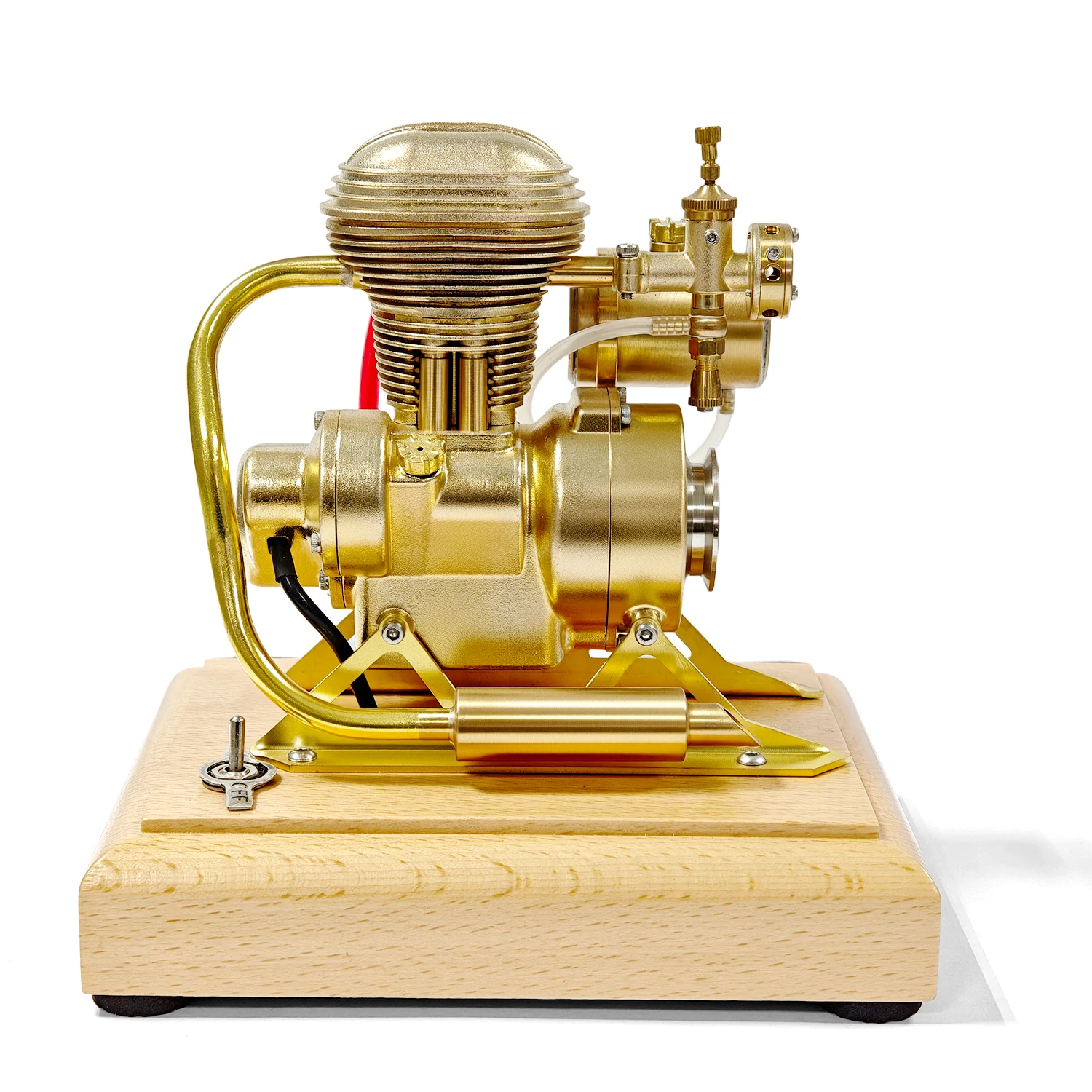 

R27 1.6cc Vertical Single Cylinder Engine 4-Stroke All-Metal Static Display Model Physics Teaching Collectible Hobby Gift Toy