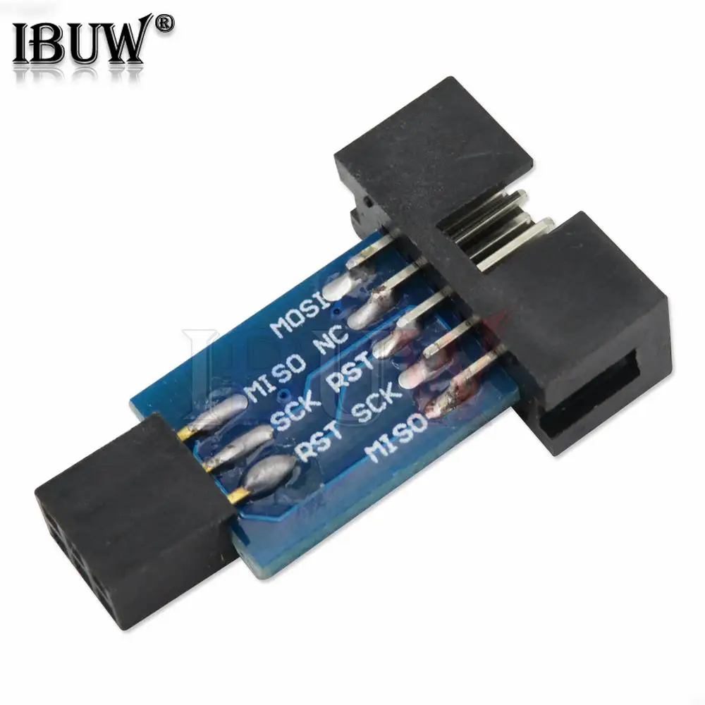 5PCS/lot 10 Pin to 6 Pin Adapter Board for AVRISP MKII USBASP STK500 High Quality