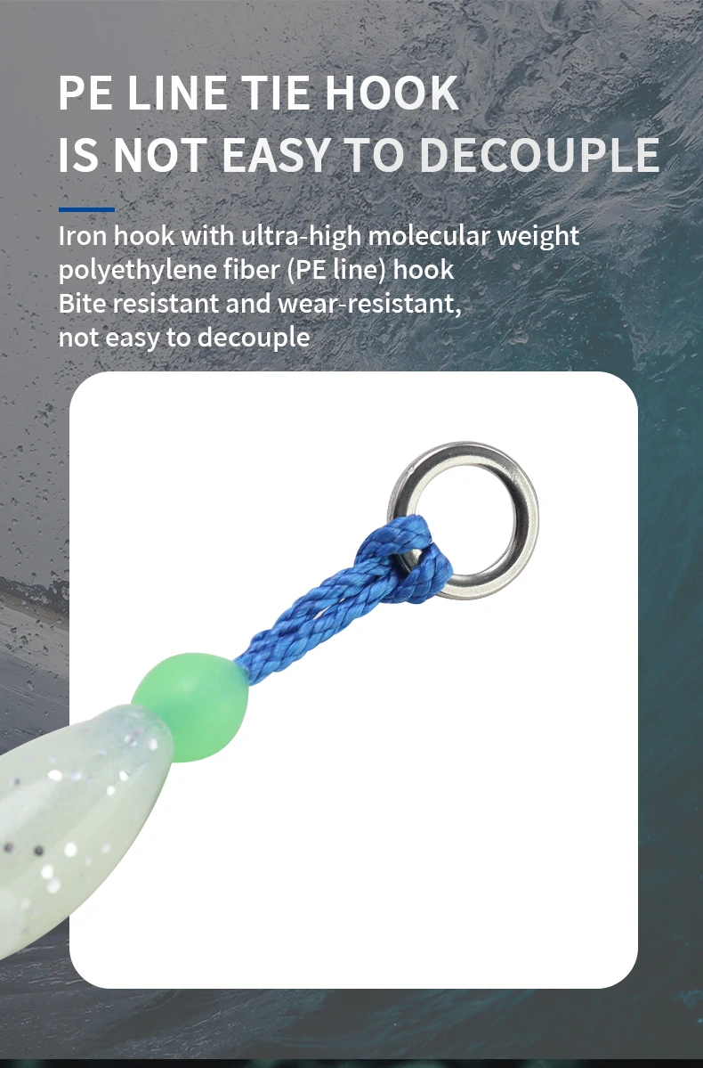 ZYZHE 1/3/5 Stück Meeresfischerei JIG Assist-Haken Slow Jigging Weicher Oktopus-Köder Schnurhaken Tiefsee-Angelhaken – Detail 5