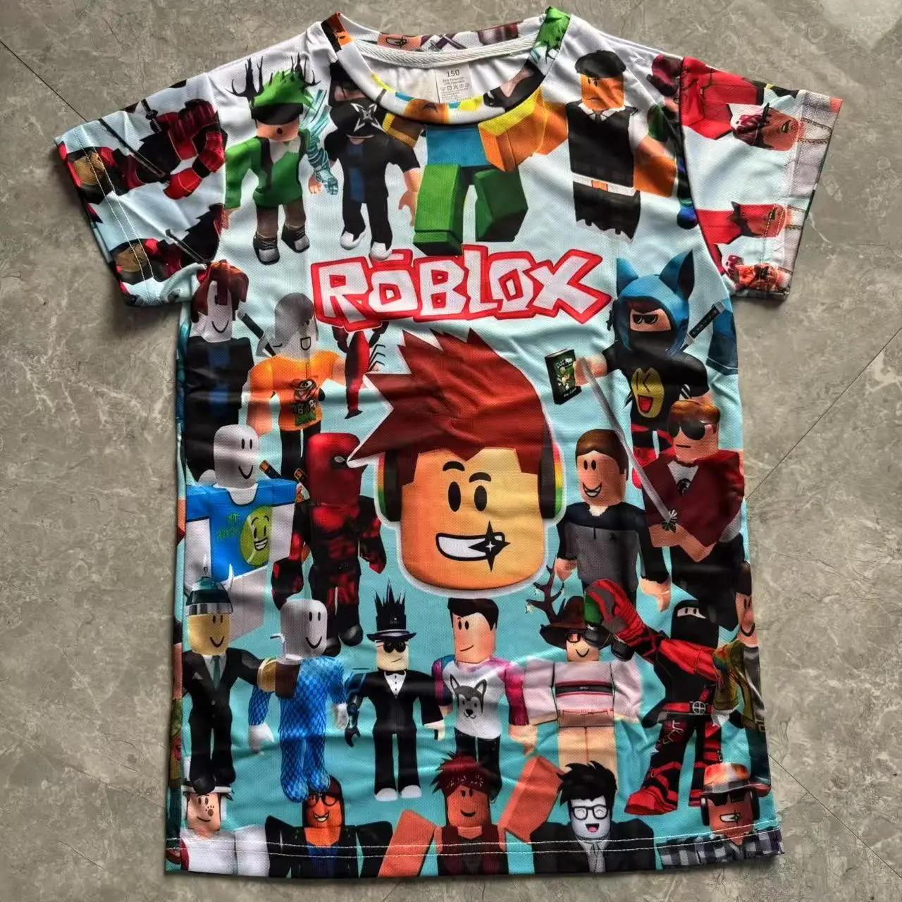 تي شيرت Roblox Game للأطفال أزياء تنكرية للأطفال كارتونية بأكمام قصيرة وطباعة ثلاثية الأبعاد ملابس غير رسمية للشارع