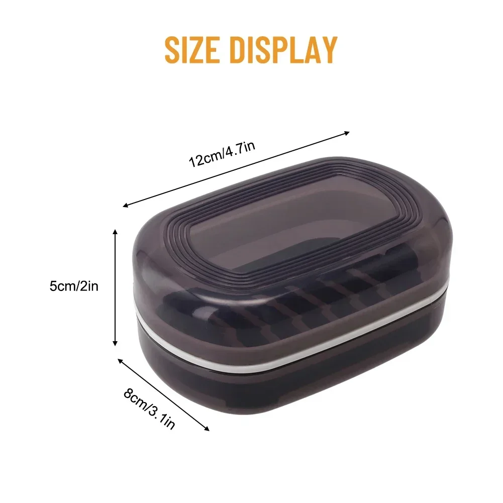 Double Layer Design Outdoor School Soap Box Dish Holder Travel White Bathroom accessories Container Black PP Material Soap Case