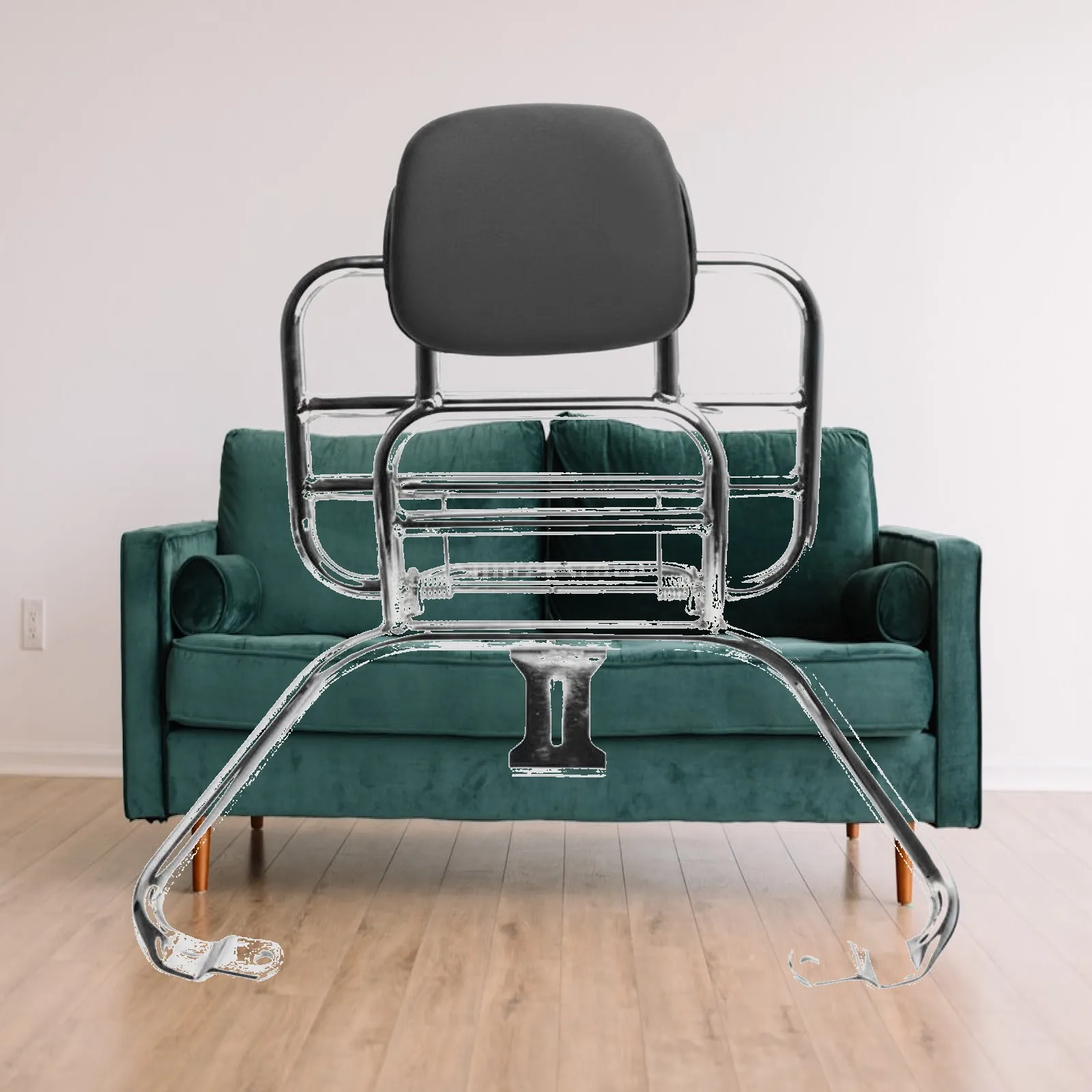 Scooter Rear Carrier Steel Backrest Rack Combo Long-Lasting for Travel