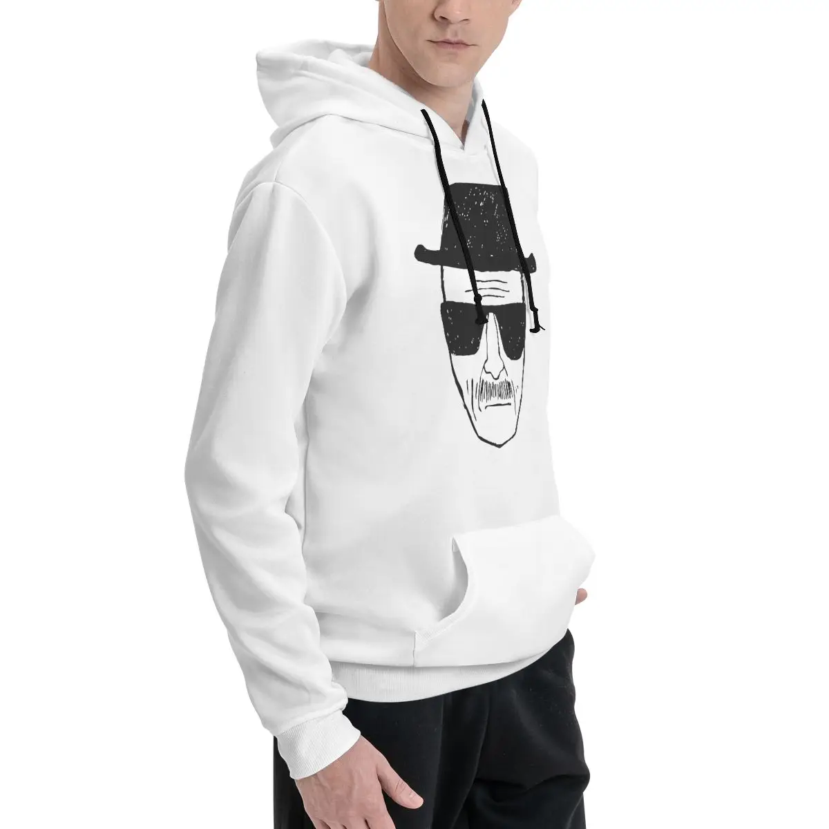 Breaking Bad Walter White Heisenberg Face Couples Plus Velvet Hooded Sweater Travel Sexy With hood pullover Vintage High grade