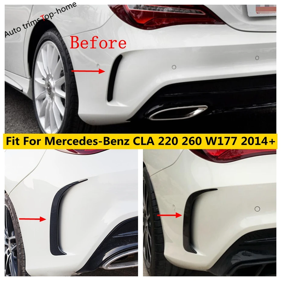 

For Mercedes-Benz CLA 220 260 W177 2014 - 2019 Rear Bumper Flank Spoiler Air Vent Tailwind Knife Blade Cover Trim Accessories