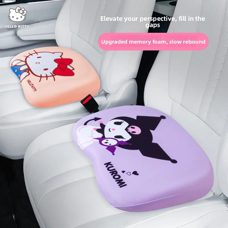 

Hello Kitty Car Seat Cushion Driver's Seat Height Pad Cute Girl All Season Universal Memory Cotton for Car Use