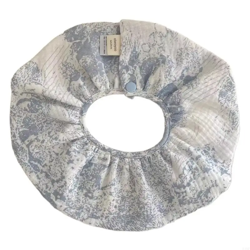 

F19F Multi Layer Feeding Bib 360 Degree Rotating Baby Burp Cloths Drooling Apron for Toddlers 0-3 Year Breathable Nursing Bib