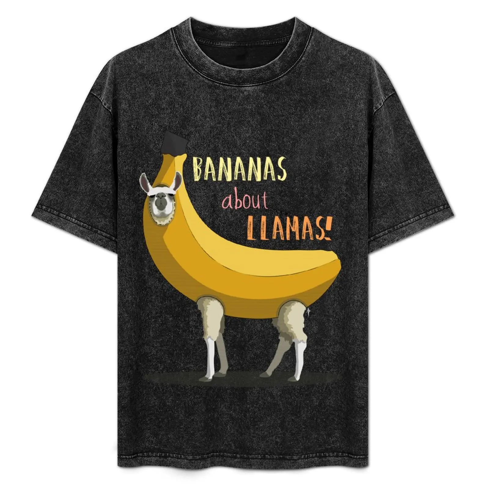 

Bananas About Llamas! T-Shirt summer tops designer shirts heavy weight t shirts for men