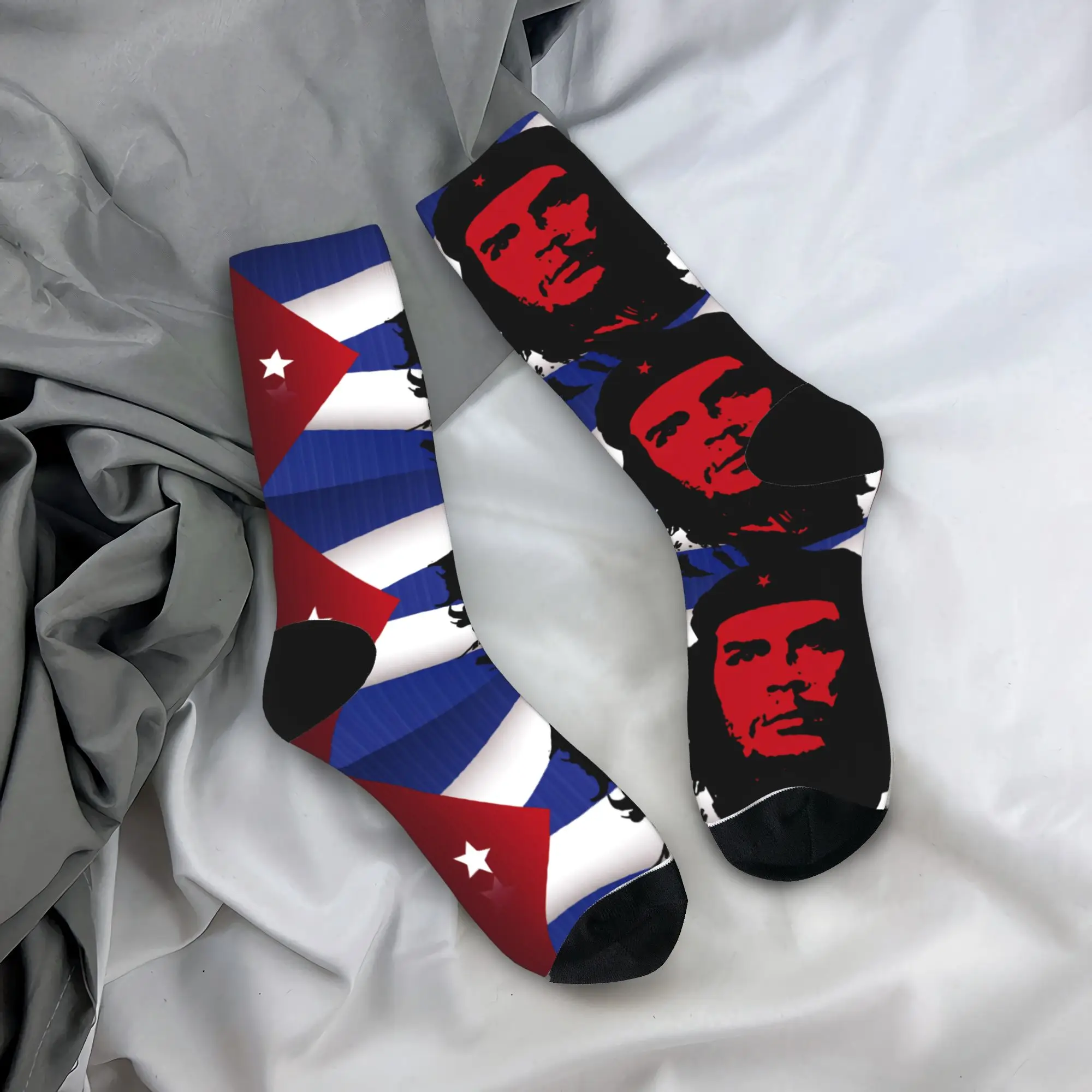 

Che G-Guevara With Cuba Flag Socks Fashion Stockings Autumn Non Skid Adults Men Socks Quality Printed Cycling Socks