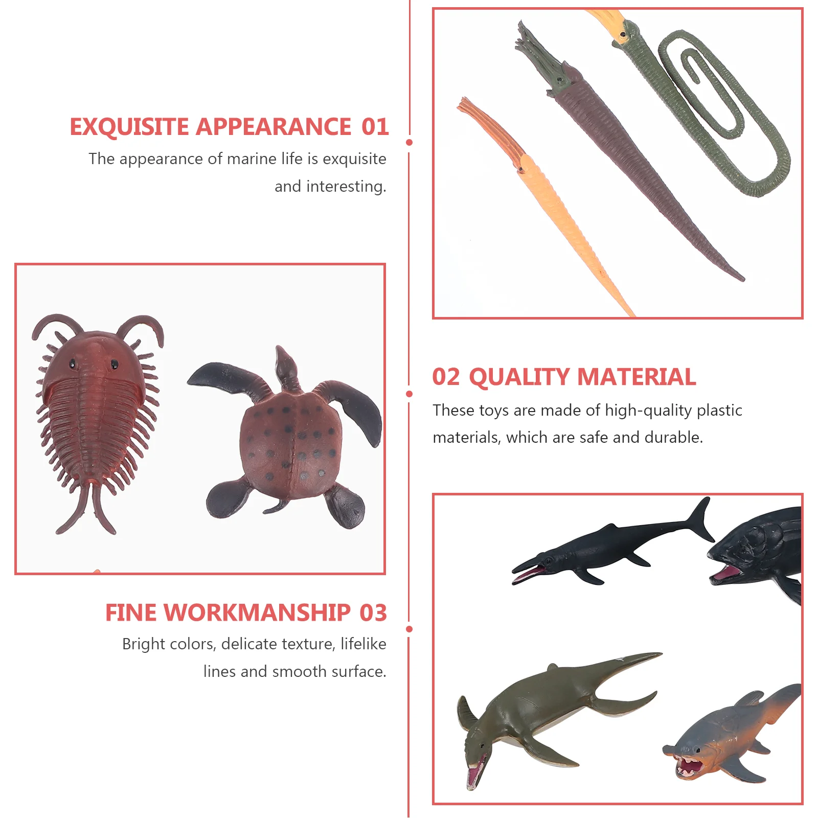 Prehistoric Animal Models Kid Toys Imitated Vinyl Natural Science Cognitive Marine Creature Child