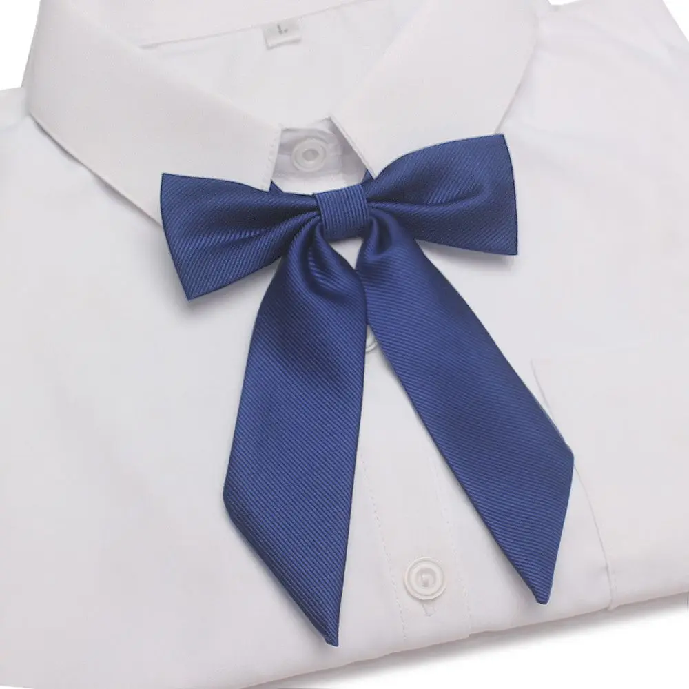 Chic Solid Business Wedding JK School Uniform Korean Style Cravat Women Bow Tie Necktie Students Bow Tie
