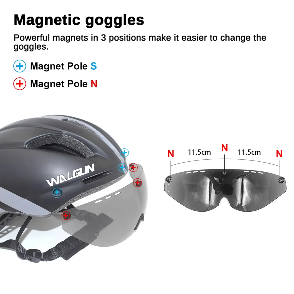 Cycling Helmet Goggles MTB Road TT Anti-fog Splash-proof Dust-proof Bicycle Helmet Glasses TT Bike Helmet Accessories 5 Colors