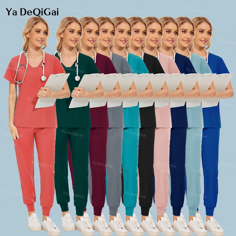 

Multicolor Women Wear Scrub Set Doctor Workwear Nurse Scrubs Set Wholesale Jogger Suit Doctor Hospital Medical Surgical Uniforms