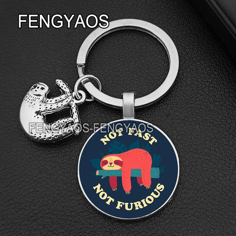 Cute Sloth Keychains for Door Climbing Tree Animal Keychain for Key Purse Bag Keyring Gift for Kids