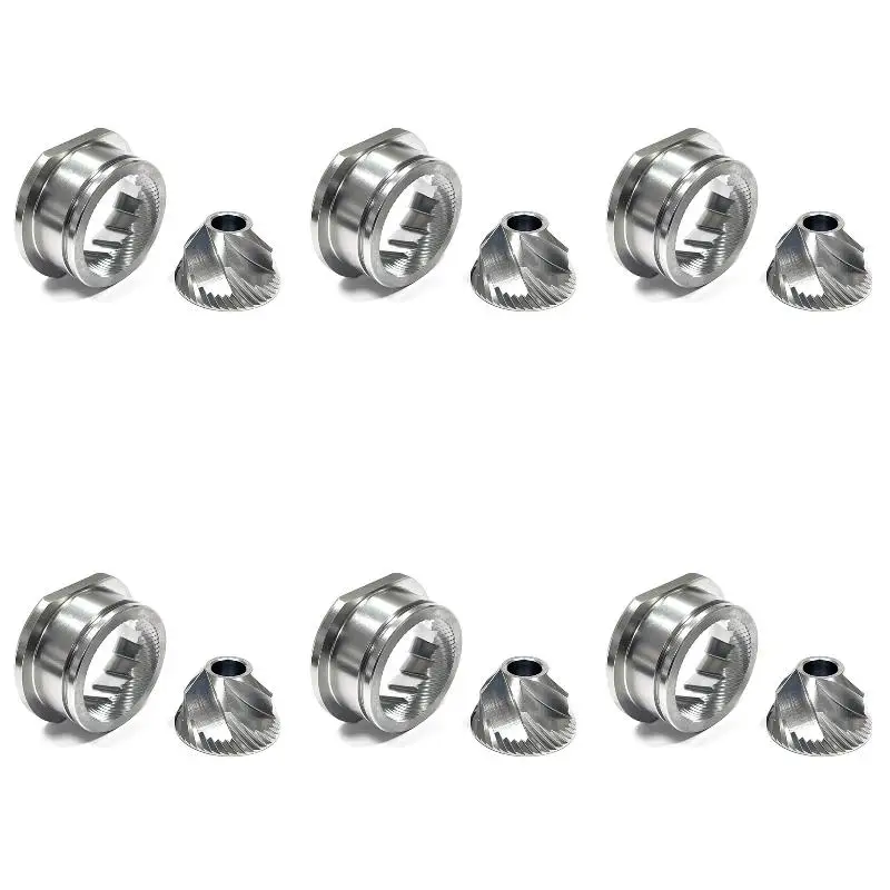6Pack X(Replacement Stainless Steel Conical Grinder Burr Set, 48mm Spares Accessories for Magic Royal Strato