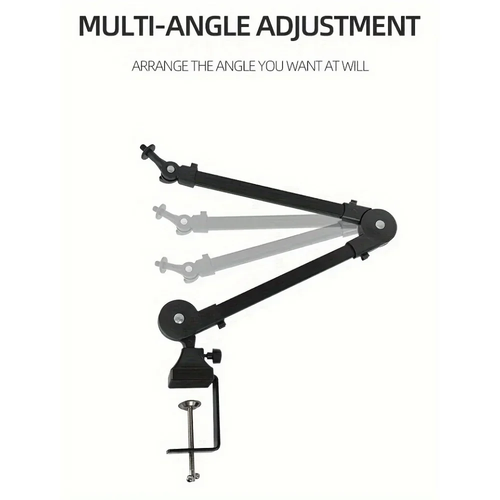 Dudukan mikrofon lengan, dengan klip mikrofon dan ikat kabel untuk permainan Fifine Snowball Hyper X QuadCast SoloCast