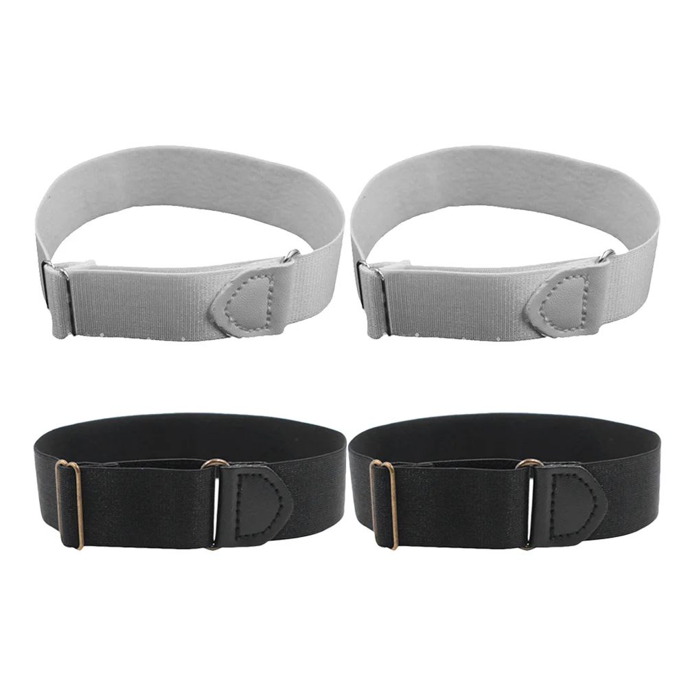 

2Pairs Non-Slip Shirt Sleeve Garters for Men Women Adjustable Elastic Arm Bands Sleeve Holders Shirt Stay Garters for Work