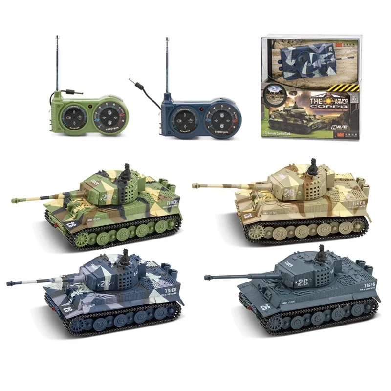 1:72 Mini Remote Control Tank Model 360°Rotation Portable Battle Tank Sound Effects Simulation Toys For Children Boy Girl Gift