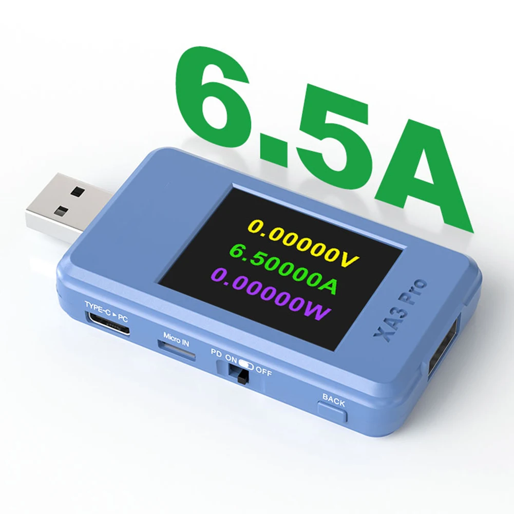 

Fast Charging USB Current Voltage Tester with Intelligent Curve Display Supports High Current Measurement up to 65A