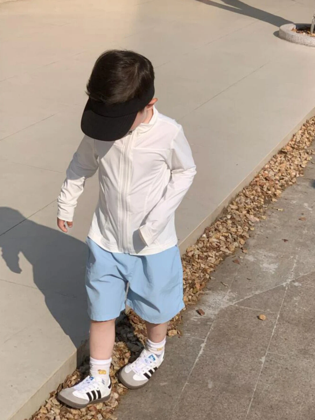 韓国スタイル男の子夏薄手速乾ブルーショーツ子供服パンツ男の子ファッショナブルな軽量カジュアルズボン