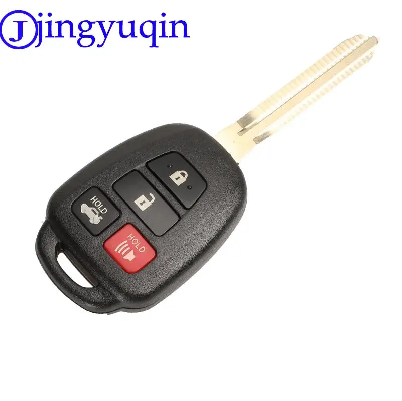 jingyuqin Remote Car Key Shell Case Fob Cover For Toyota CAMRY 2012 2013 2014 2015 Corolla 2014 2015 With TOY43 Blade With Logo