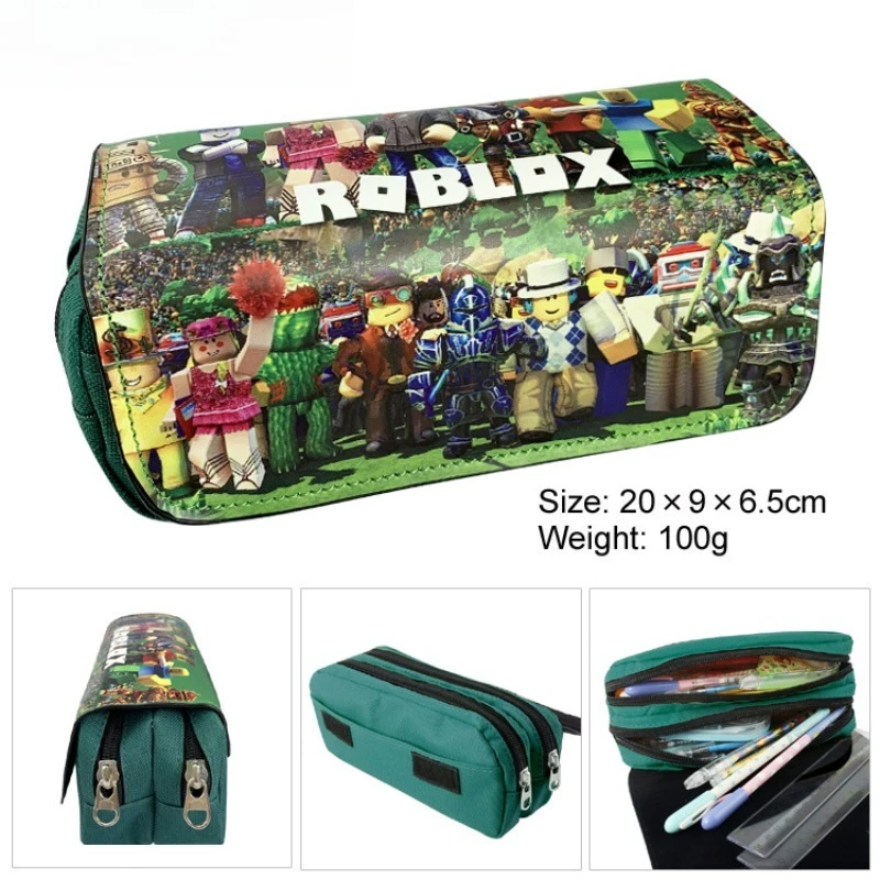 

Hot Game ROBLOXS Series Portable Flip Pen Bag Cartoon High-capacity Creativity 3D Print Storage Bag Boys and Girls Gift